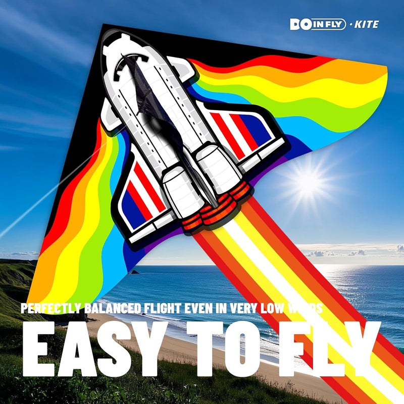Doinfly Delta Kites for Kids & Adults, Extremely Easy to Fly, Single Line Beach Kite - Image 4